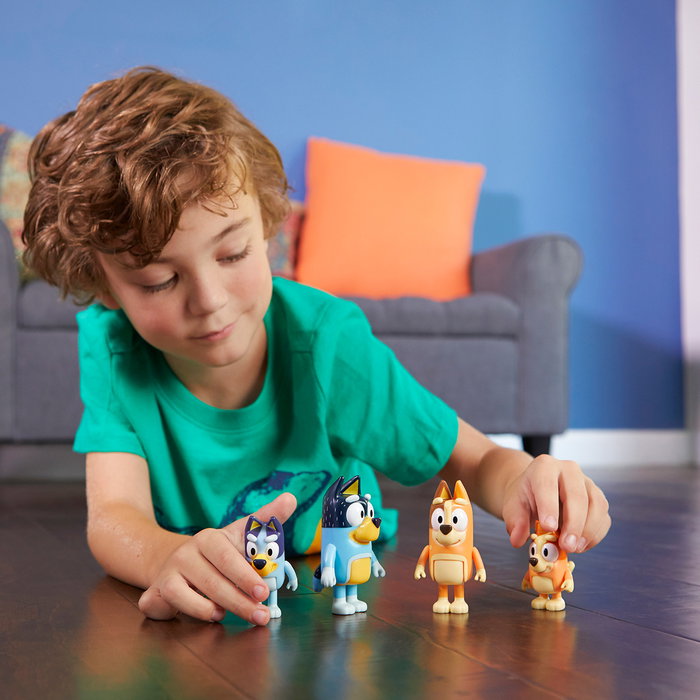 Moose Toys Coffret de 4 figurines de la famille de Bluey