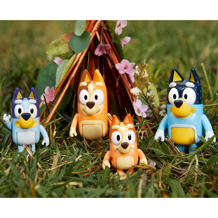Moose Toys Coffret de 4 figurines de la famille de Bluey
