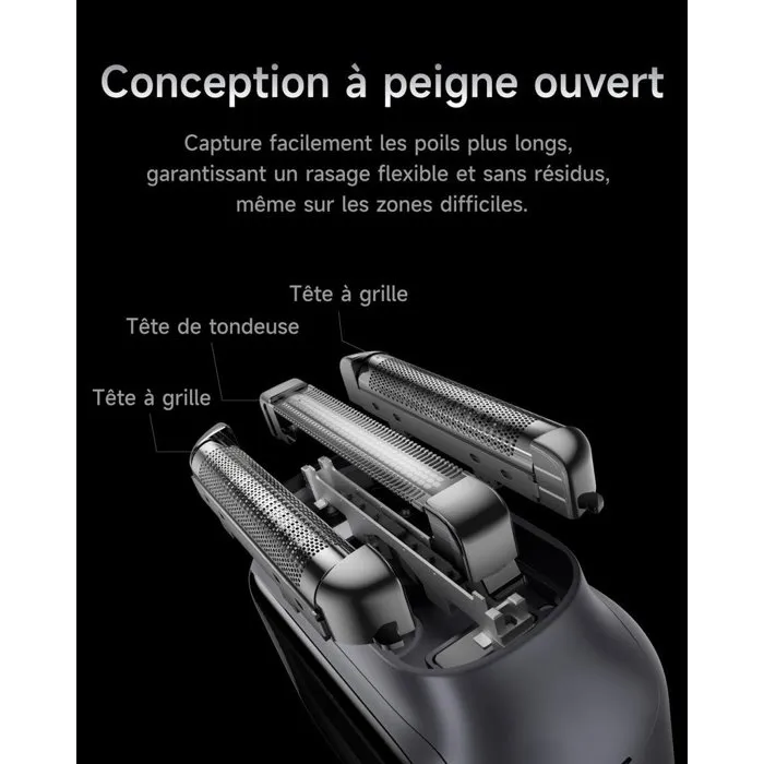 Laifen P3 Pro Rasoir électrique avec 3 lames et moteur linéaire