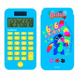 LEXIBOOK Calculatrice de poche Stitch Disney Classic C45D - Fonctions basiques et avancées - Alimentation solaire et batterie AG10 de secours - Pour enfants 3 ans et plus