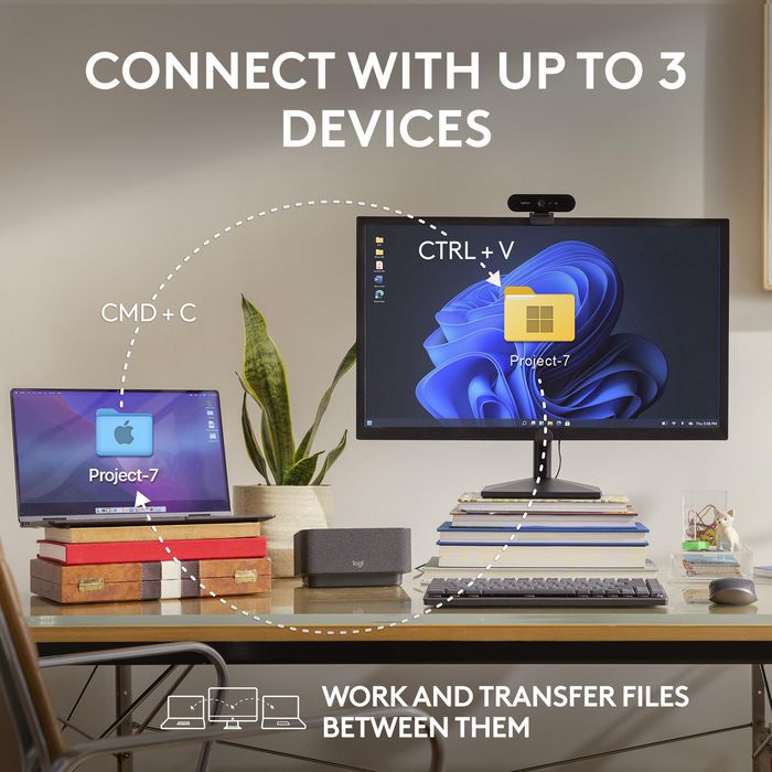 Logitech MX Anywhere 3S Souris sans fil compacte performance - Série Master - Capteur 8K, MagSpeed, Bluetooth, USB-C rechargeable, pour macOS, Windows