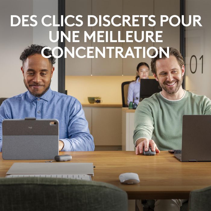 Logitech MX Anywhere 3S Souris sans fil compacte performance - Série Master - Capteur 8K, MagSpeed, Bluetooth, USB-C rechargeable, pour macOS, Windows