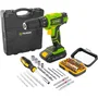 Fieldmann Perceuse Visseuse à Percussion FDV 10352-A 14.4 V Li-Ion avec Mandrin Sans Clé 13 mm, 2 Vitesses, LED, Coffret et Accessoires
