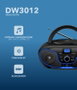 DAEWOO Radio CD Bluetooth/USB/Égaliseur Bleu