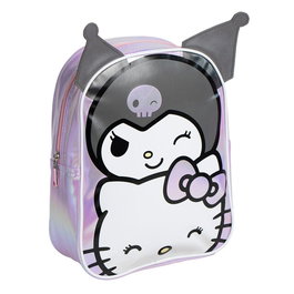 CERDÁ Sac à dos Kuromi Hello Kitty 27 cm - Taille: 21x27x9 cm - Matière: 100% Polyuréthane