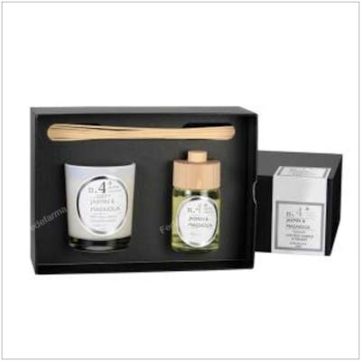Cerabella Setperf4 Coffret Cadeau Bougie Parfumée et Diffuseur à Baguettes Jasmin-Magnolia 23x16.6x8.3 cm Cerabella Setperf4 Coffret Cadeau Bougie Parfumée et Diffuseur à Baguettes Jasmin-Magnolia 23x16.6x8.3 cm