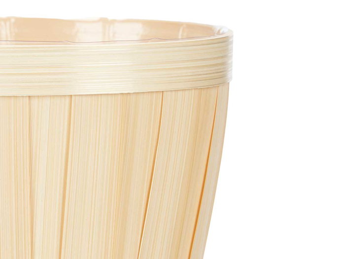 Ibergarden Cache-pot rond en bambou naturel 15 cm (Set de 24)