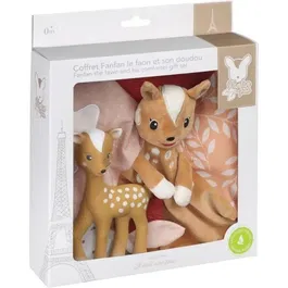 Sophie La Girafe Coffret de Naissance Doudou Fanfan avec Fanfan - Jeu de Deux Doudous