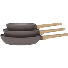 Arthur Martin AM1052 Ensemble de 3 poêles en céramique, Ø 20-24-28 cm, induction, taupe