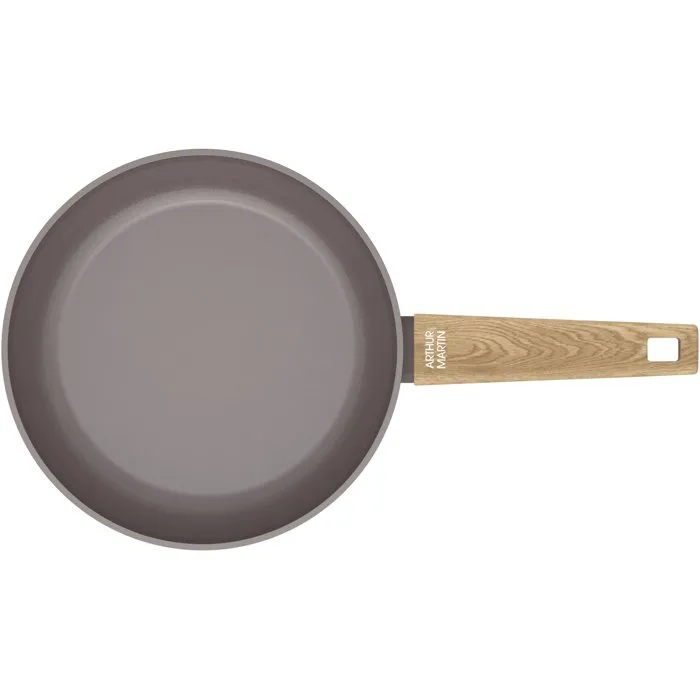 Arthur Martin AM1052 Ensemble de 3 poêles en céramique, Ø 20-24-28 cm, induction, taupe