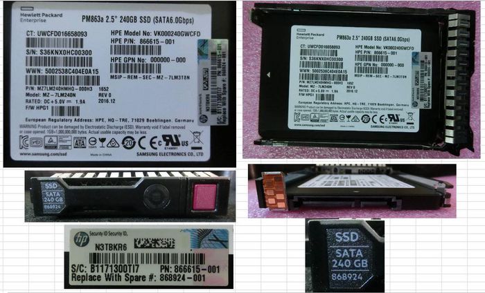 HP Hewlett Packard Enterprise 240 Go SSD 2,5 pouces SATA III
