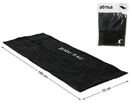 Funda De Muerto Sac mortuaire noire 180 x 72 cm Body Bag pour fête Halloween - Décorations effrayantes