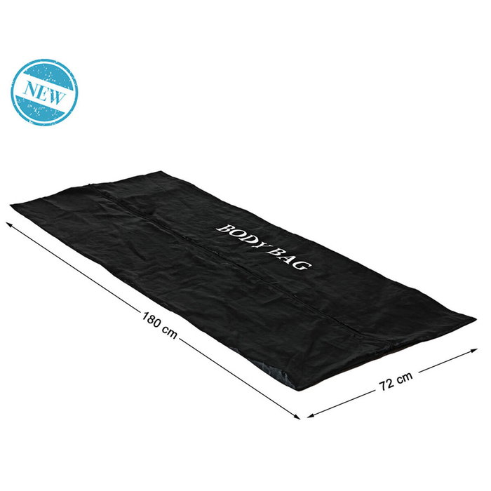 BigBuy Carnival Sac Mortuaire Noir 180x72 cm BODY BAG