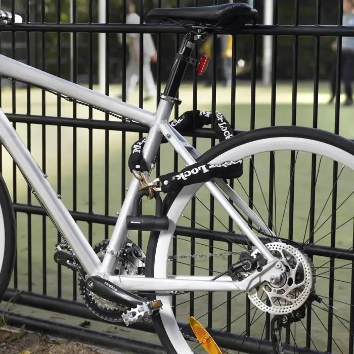 Master Lock 8234EURDPRO Antivol Vélo Chaîne Acier Cémenté 90 cm x 10 mm, Certifié Sold Secure Gold, Cylindre à Disque, 4 Clés, Garantie à Vie