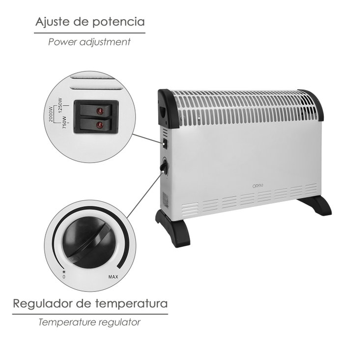 ORYX Termoconvecteur de Sol 750/1250/2000W