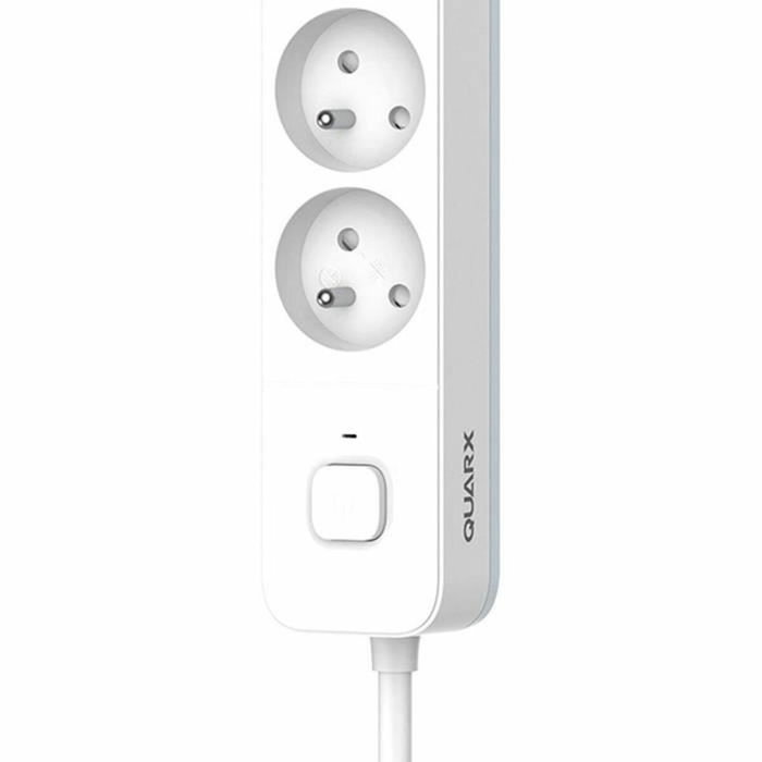 Quarx Multiprise 5 Prises avec Interrupteur et Câble de 3m Quarx Multiprise 5 Prises avec Interrupteur et Câble de 3m
