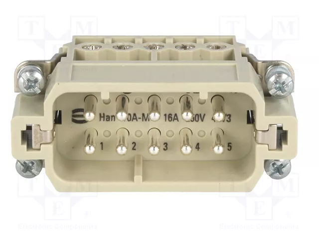 HARTING Insert de contact mâle Han® A 10 broches HDC