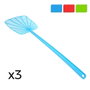 Palas matamoscas colores surtidos, 3 uds