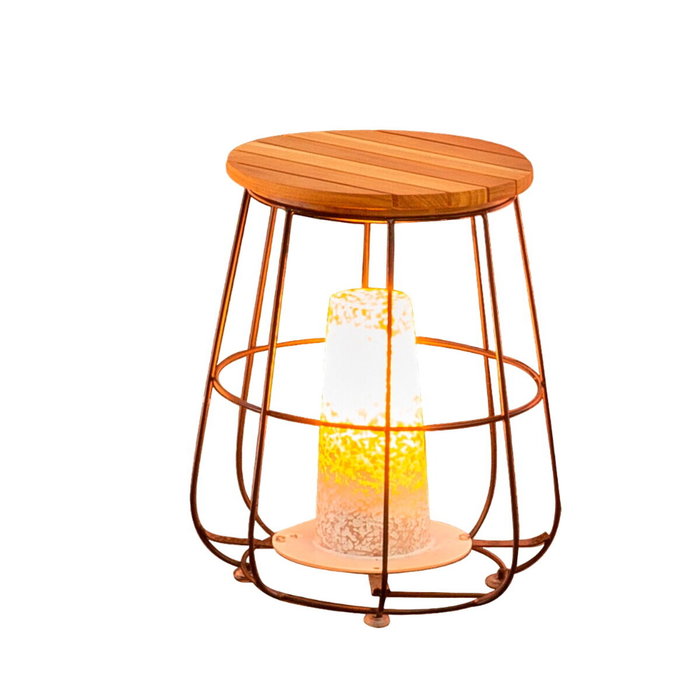 BigBuy Garden Table d'appoint Dewi Marron Bois de teck BigBuy Garden Table d'appoint Dewi Marron Bois de teck