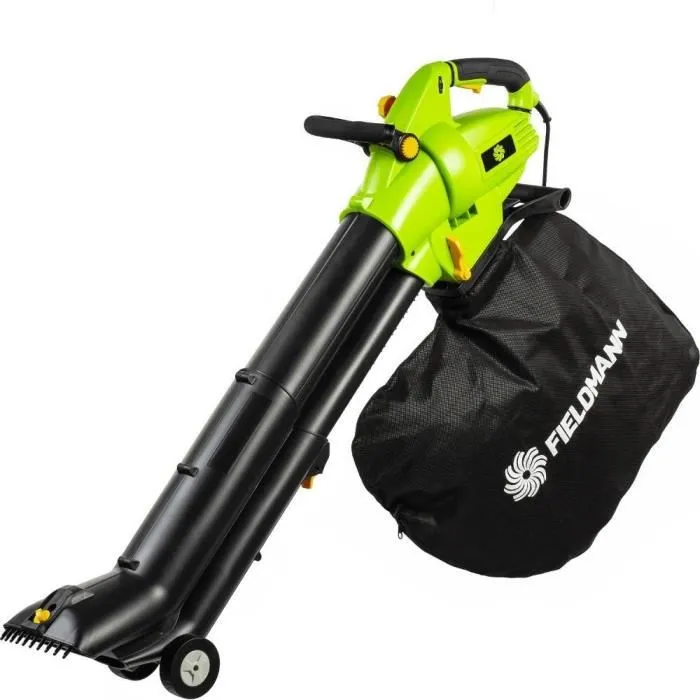Fieldmann FZF 4050-E Aspirateur Souffleur Broyeur de Jardin 3000 W, Vitesse Air 300 km/h, Sac 45 L, 3.7 kg