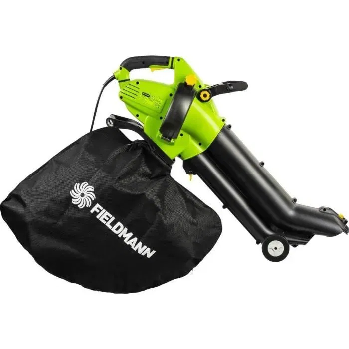 Fieldmann FZF 4050-E Aspirateur Souffleur Broyeur de Jardin 3000 W, Vitesse Air 300 km/h, Sac 45 L, 3.7 kg