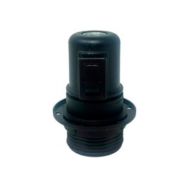 Arditi Porte-lampe E27 avec interrupteur semi-roscado et rondelle noir 2A 250V Ø60 x 80 mm