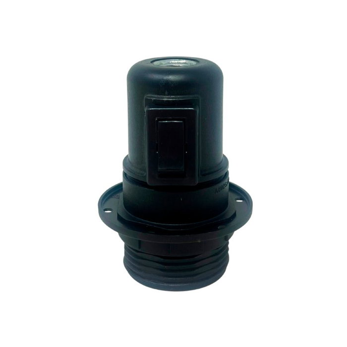 Arditi Porte-lampe E27 avec interrupteur semi-roscado et rondelle noir 2A 250V Ø60 x 80 mm Arditi Porte-lampe E27 avec interrupteur semi-roscado et rondelle noir 2A 250V Ø60 x 80 mm