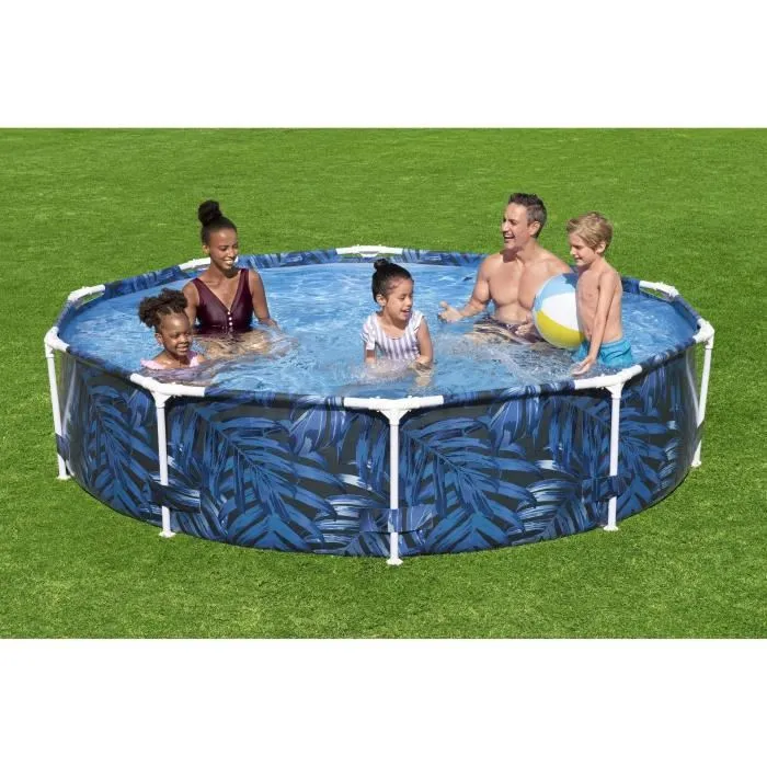 Bestway Steel Pro Piscine Hors Sol Tubulaire Ronde en Acier 305 x 66 cm - Capacité 4062 Litres