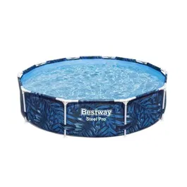 Bestway Steel Pro Piscine Hors Sol Tubulaire Ronde en Acier 305 x 66 cm - Capacité 4062 Litres
