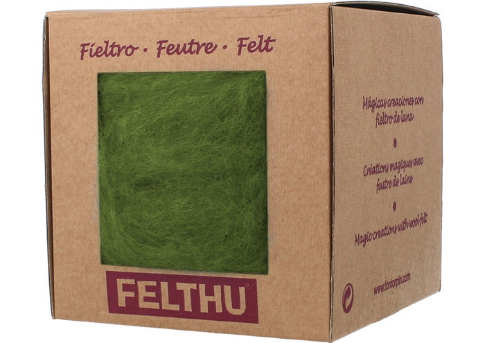 Felthu Feutre de laine vert citron 100g Felthu Feutre de laine vert citron 100g