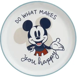 Thermobaby Assiette bébé Disney Mickey Mouse Anti-Dérapante et Micro-Ondable - Grande taille pour enfants dès 10 mois - Sans BPA