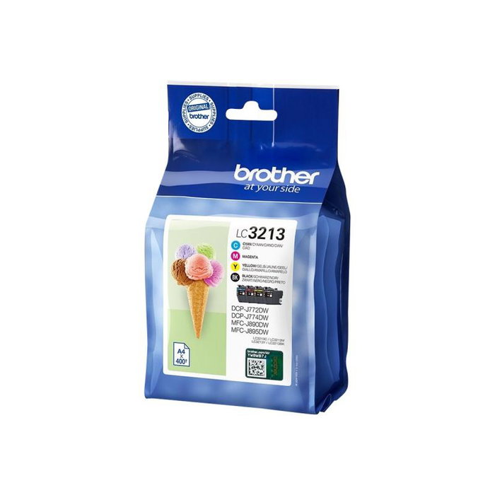 Brother LC3213VALDR - Lot multipack de cartouches d'encre LC 3213 (Noir, Cyan, Magenta, Jaune)