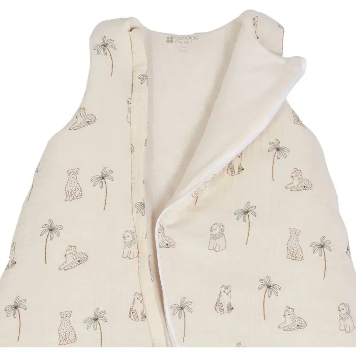 Candide Douillette Naissance 70 cm 3-9 mois, Motif Tigre Blanc, Tog 3.5, Ouverture Facile pour le Change