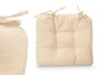 Giftdecor Set de 2 Coussins de Chaise Beige 40 x 40 x 16 cm en Tissu Polyester (Set de 6)