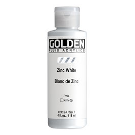 Golden Couleurs Acryliques Fluides Blanc Zinc 118 ml