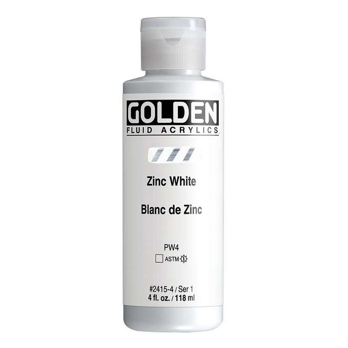Golden Couleurs Acryliques Fluides Blanc Zinc 118 ml Golden Couleurs Acryliques Fluides Blanc Zinc 118 ml