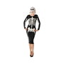 BigBuy Carnival Déguisement Robe Squelette Brillante Noir XXL