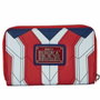 Loungefly Portefeuille Marvel Falcon Captain America Cosplay avec fermeture éclair, 15 cm x 10 cm, similicuir brodé