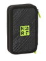 Safta Plumier Double Poche 28 Pièces Nerf Get Ready avec Matériel Scolaire - 12.5 x 19.5 x 4 cm, Recommandé 3 Ans