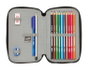 Safta Plumier Double Poche 28 Pièces Nerf Get Ready avec Matériel Scolaire - 12.5 x 19.5 x 4 cm, Recommandé 3 Ans