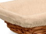Kipit Cesta Rectangulaire en Osier et Tissu Naturel 28x18x8 cm (Set de 36)