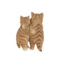 Home ESPRIT Figurine Décorative Chats Marron Gris (2 Unités)