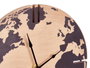Giftdecor Horloge de Bureau Mapamundi 22.5x30.5x12cm Métal et Bois MDF Noir (Set de 6)