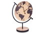 Giftdecor Horloge de Bureau Mapamundi 22.5x30.5x12cm Métal et Bois MDF Noir (Set de 6)