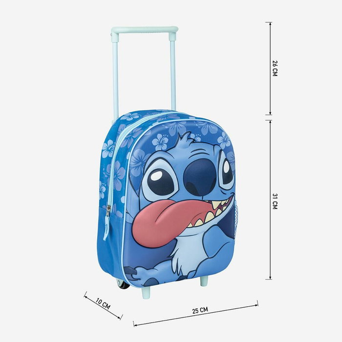 Cartable 3D avec roulettes Stitch