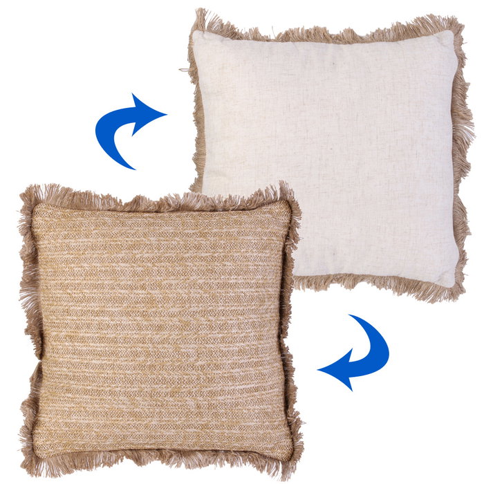 Home Deco Factory Cojín 40x40 cm Rafia Naturel Mirage