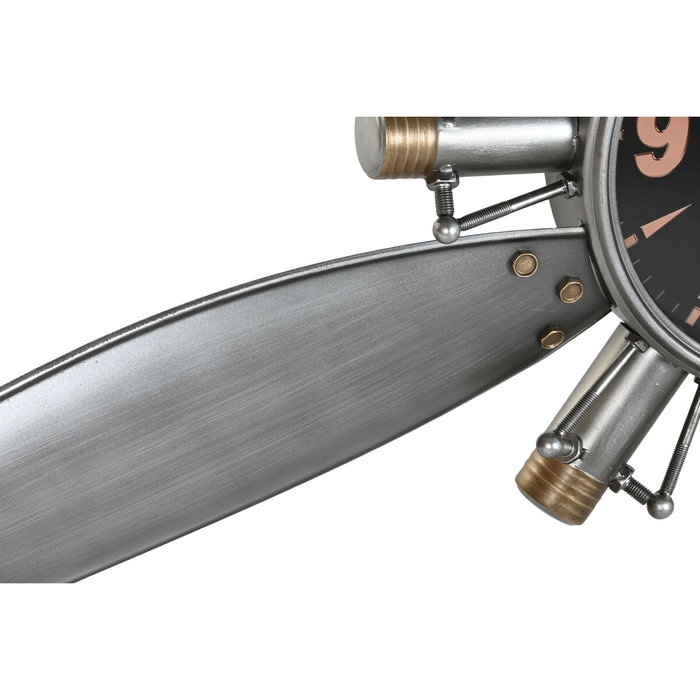 Horloge Murale Home ESPRIT Doré Argenté Métal Hélices Vintage 121 x 7 x 106 cm