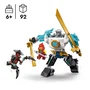 LEGO NINJAGO 71827 La super armure robot de Zane, jeu de construction avec 3 minifigurines et accessoires inspirés de la saison 3 pour enfant dès 6 ans