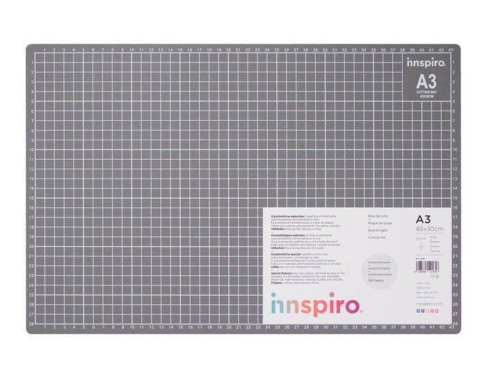 Innspiro Base de coupe A3 45x30cm grise