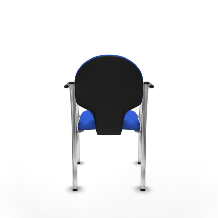 Silla Hellín tapizada con Tela color Azul. Brazos fijos Silla Hellín tapizada con Tela color Azul. Brazos fijos